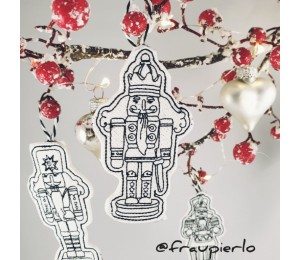 Stickserie ITH - Nussknacker Doodle Anhänger